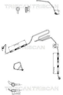 Furtun hidraulic, sistem de directie TRISCAN 8516 29043