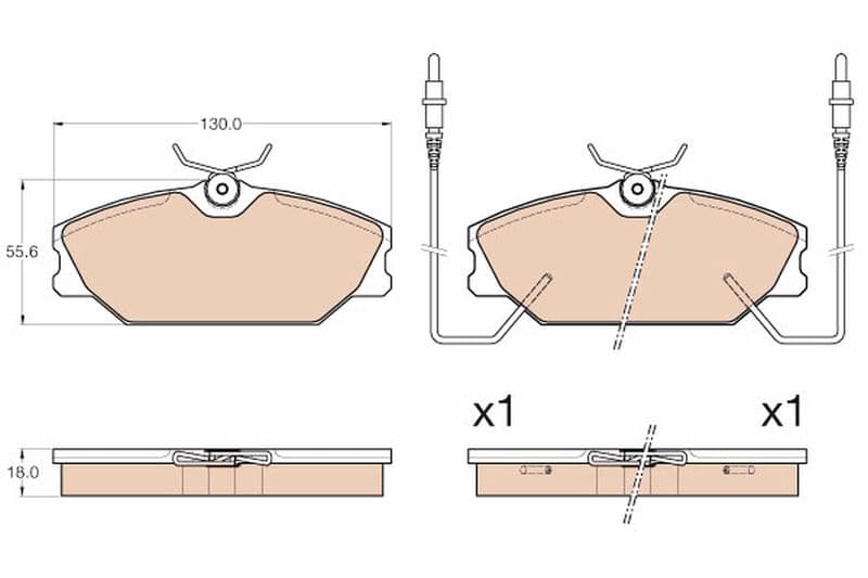 set placute frana,frana disc TRW GDB2012