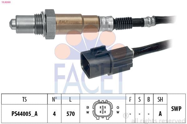 Sonda Lambda FACET Made in Italy - OE Equivalent 10.8260