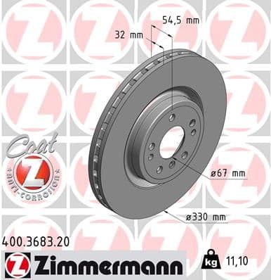 Disc frana ZIMMERMANN COAT Z 400.3683.20