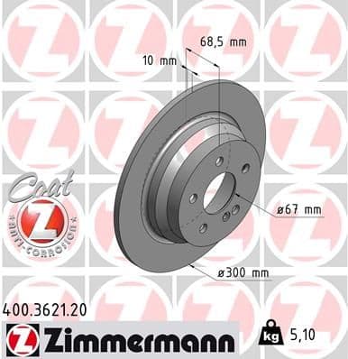Disc frana ZIMMERMANN COAT Z 400.3621.20