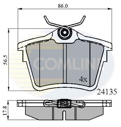set placute frana,frana disc COMLINE CBP01252