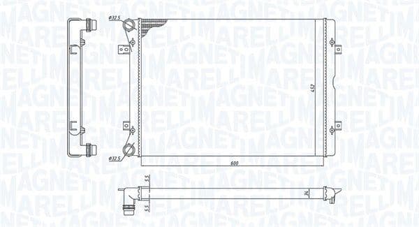Radiator, racire motor MAGNETI MARELLI 350213196100