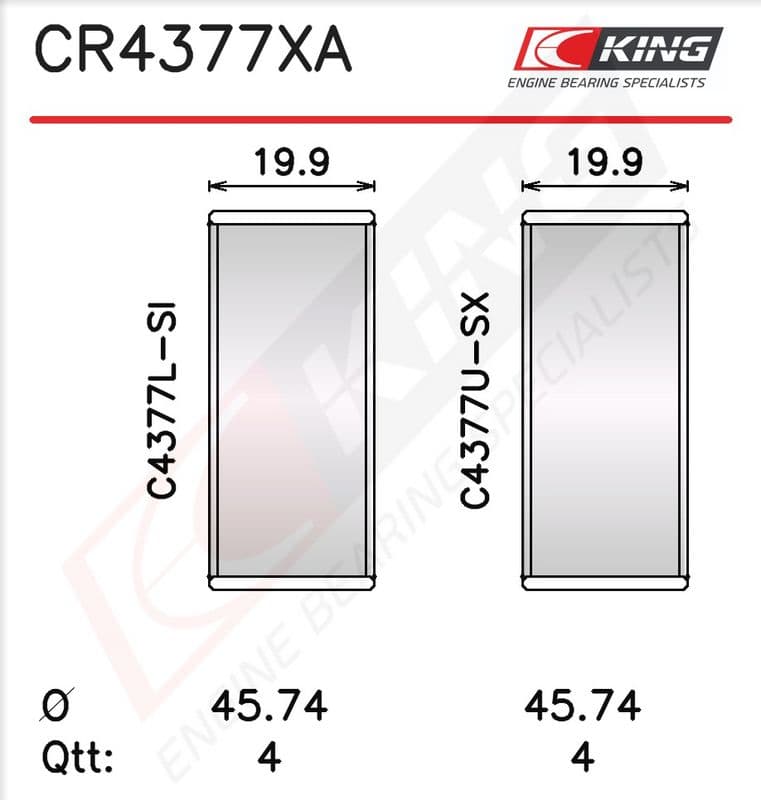 Cuzinet bielă KING CR4377XA