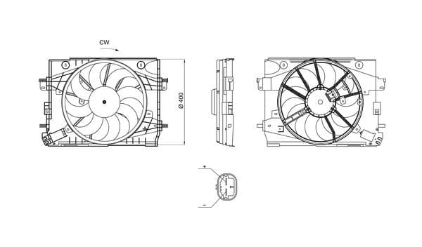 Ventilator, radiator MAHLE BEHR CFF 702 000S
