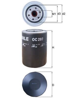 Filtru ulei MAHLE OC 297
