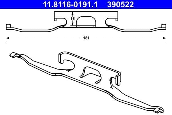 Arc, etrier frana ATE 11.8116-0191.1