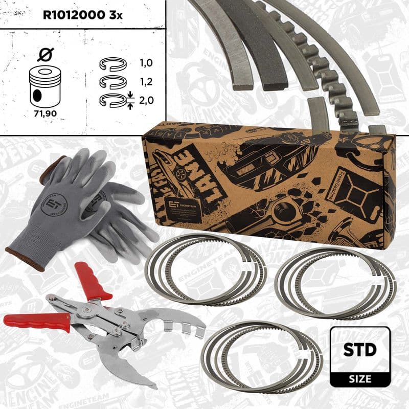 Set segmenti piston ET ENGINETEAM R1012000VR2