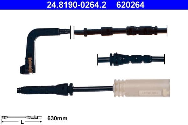 senzor de avertizare,uzura placute de frana ATE 24.8190-0264.2