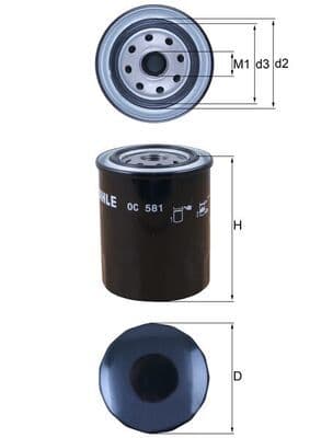 Filtru ulei MAHLE OC 581