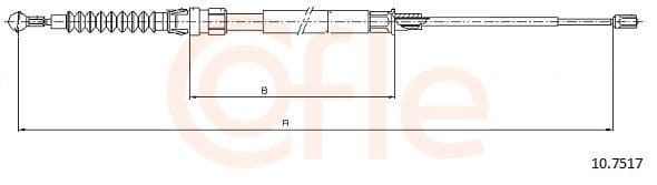 Cablu, frana de parcare COFLE 10.7517