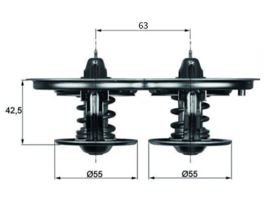 termostat,lichid racire MAHLE BEHR TX 32 75D