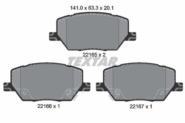 set placute frana,frana disc TEXTAR Q+ 2216501