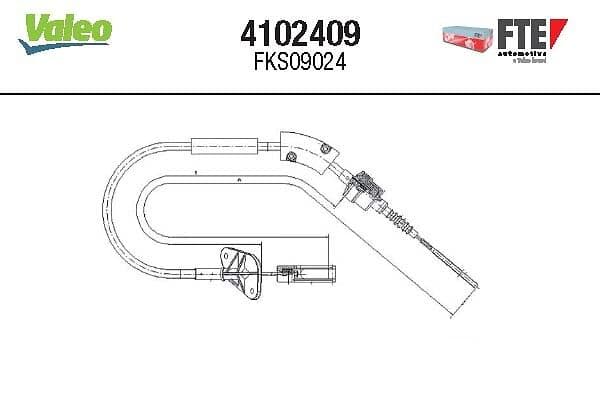 Cablu ambreiaj VALEO FTE CLUTCH ACTUATION 4102409