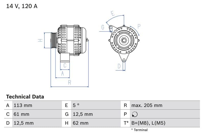 Generator / Alternator BOSCH 0 986 049 530