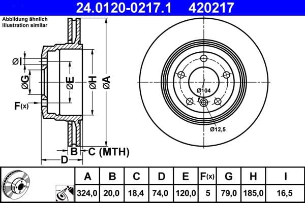 Disc frana ATE 24.0120-0217.1