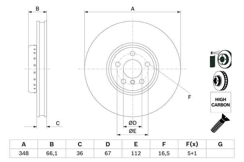 Disc frana BOSCH 0 986 479 F59