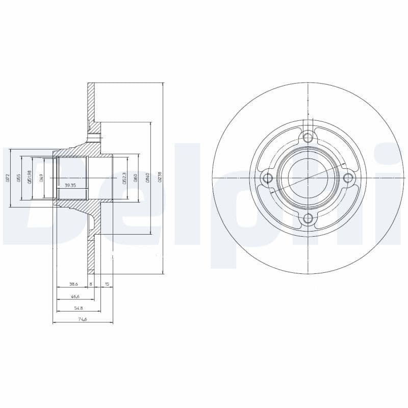 Disc frana DELPHI BG9033RS