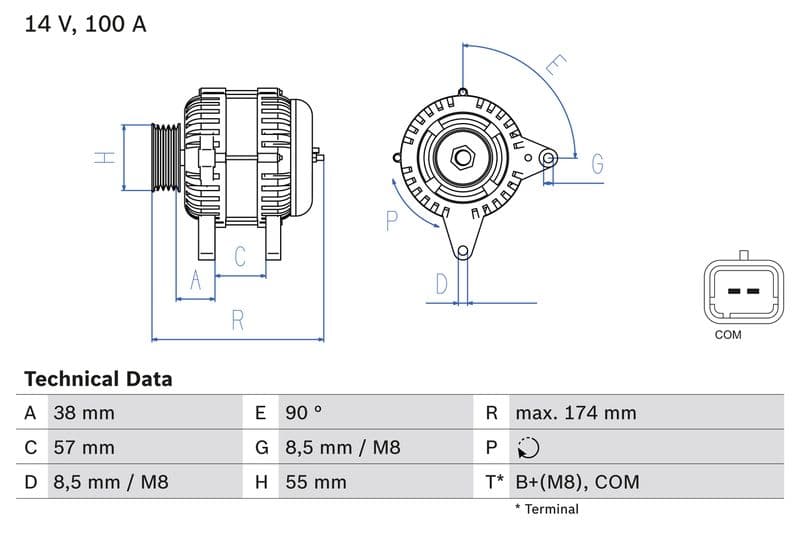 Generator / Alternator BOSCH 0 986 083 200