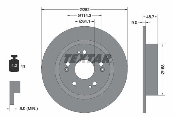Disc frana TEXTAR PRO 92301603