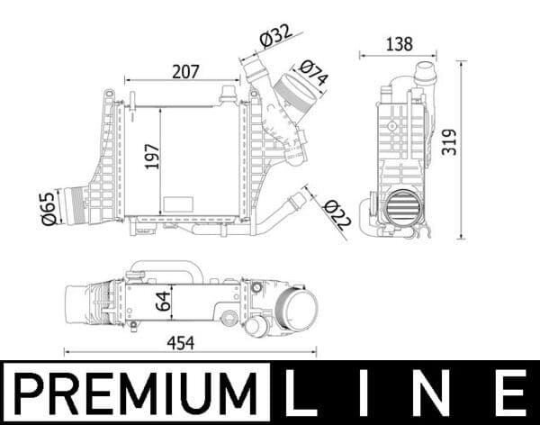 Intercooler, compresor MAHLE BEHR *** PREMIUM LINE *** CI 541 000P