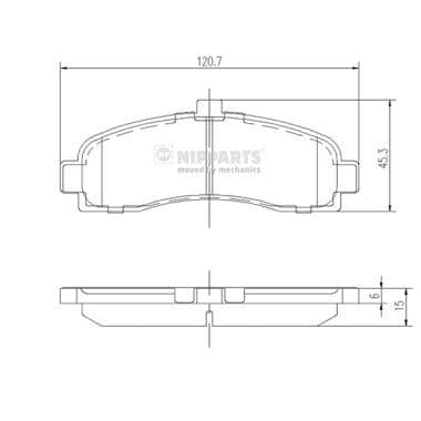 set placute frana,frana disc NIPPARTS J3601053