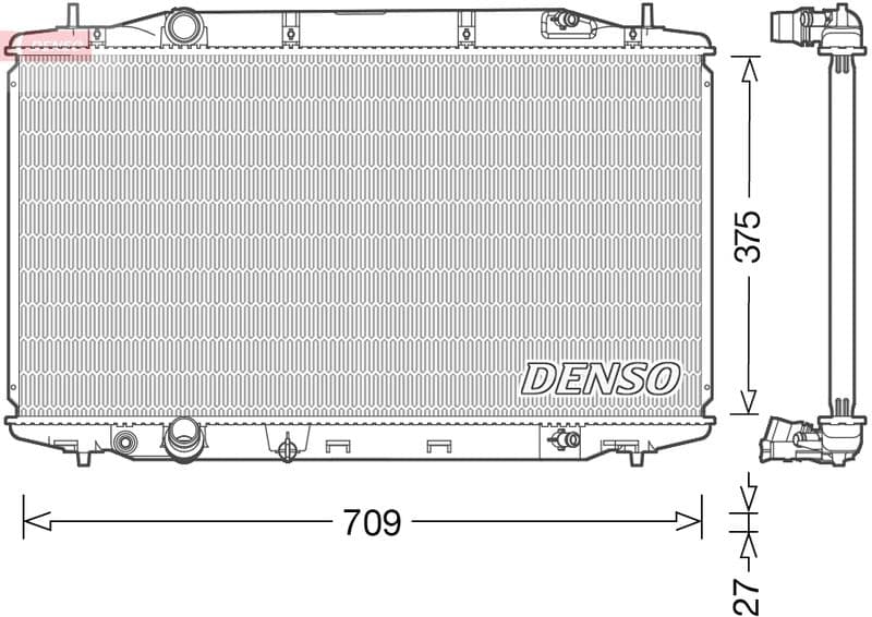 Radiator, racire motor DENSO DRM40041