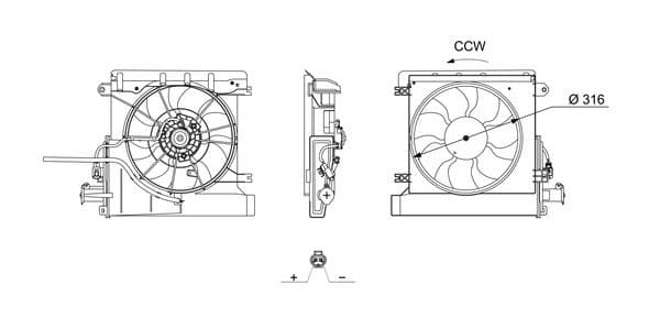 Ventilator, radiator MAHLE BEHR CFF 707 000S
