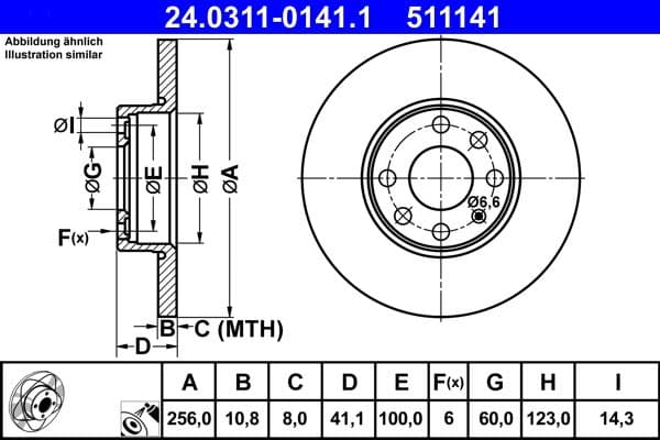 Disc frana ATE PowerDisc 24.0311-0141.1
