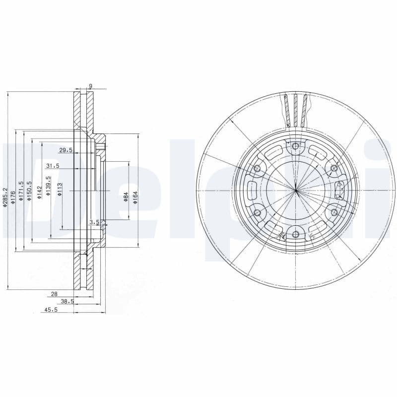 Disc frana DELPHI BG3193