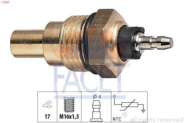 senzor,temperatura lichid de racire FACET Made in Italy - OE Equivalent 7.3009