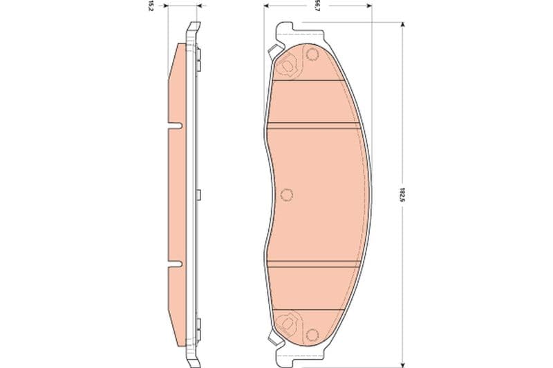 set placute frana,frana disc TRW GDB4601