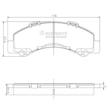set placute frana,frana disc NIPPARTS N3619003