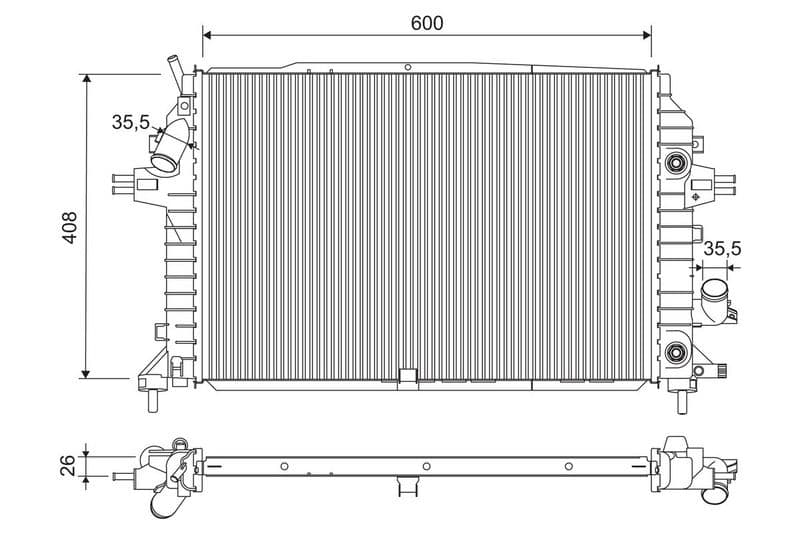 Radiator, racire motor VALEO 701202