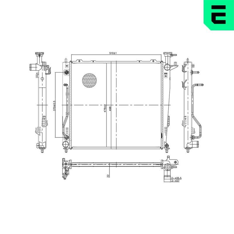 Radiator, racire motor ERA 673039