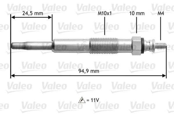 Bujie incandescenta VALEO 345110