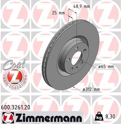Disc frana ZIMMERMANN COAT Z 600.3261.20