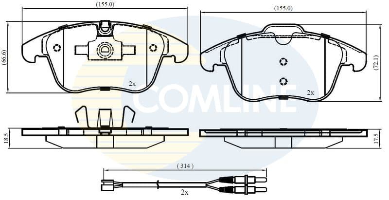 set placute frana,frana disc COMLINE CBP22002