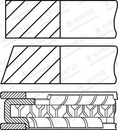 Set segmenti piston GOETZE ENGINE 08-116107-00
