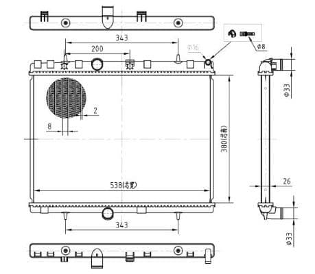 Radiator, racire motor MTR 13054388