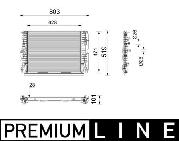 Radiator, racire motor MAHLE BEHR *** PREMIUM LINE *** CRE 13 000P