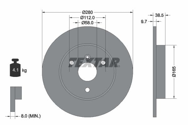 Disc frana TEXTAR PRO 92155503