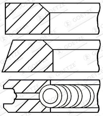 Set segmenti piston GOETZE 08-117907-00