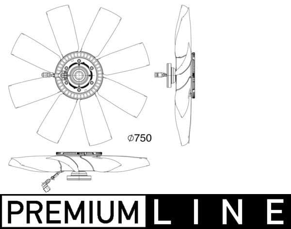 Ventilator, radiator MAHLE BEHR *** PREMIUM LINE *** CFF 505 000P