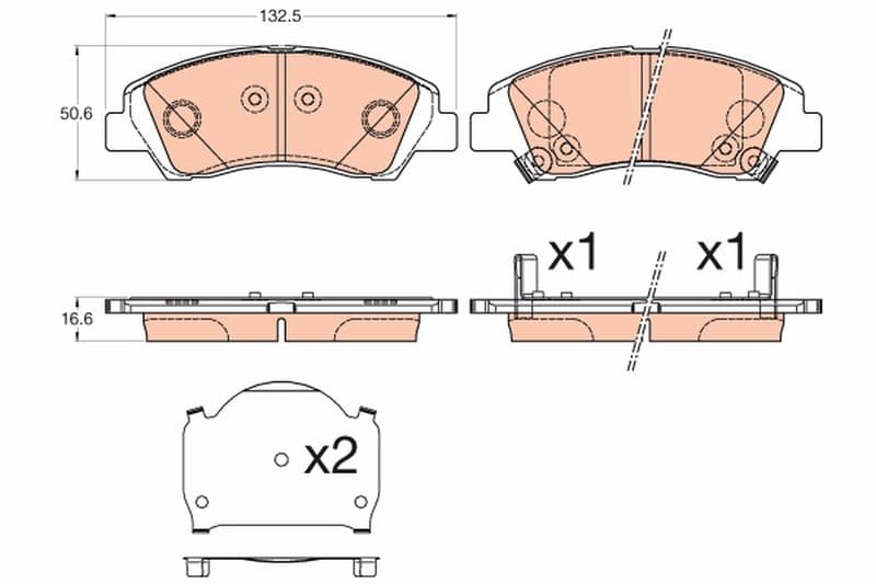 set placute frana,frana disc TRW GDB3618
