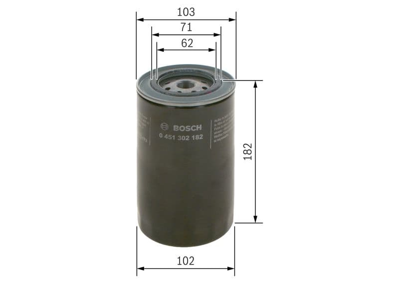 Filtru ulei BOSCH 0 451 302 182