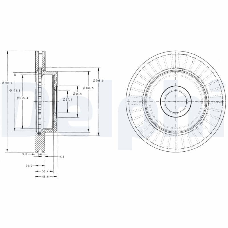 Disc frana DELPHI BG3659