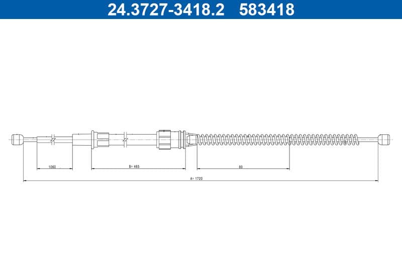 Cablu, frana de parcare ATE 24.3727-3418.2