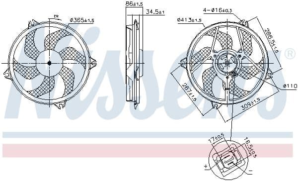 Ventilator, radiator NISSENS 850093