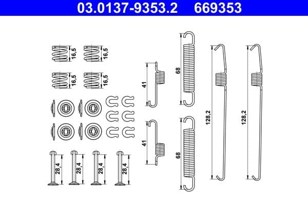 Set accesorii, sabot de frana ATE 03.0137-9353.2